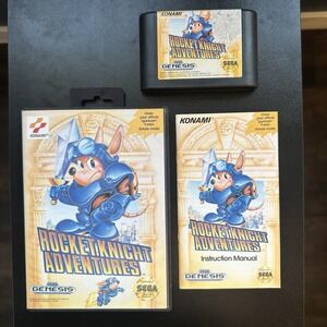 Rocket Knight Adventures (Sega Genesis, 1993) Complete CIB Case/Manual/Game VTG